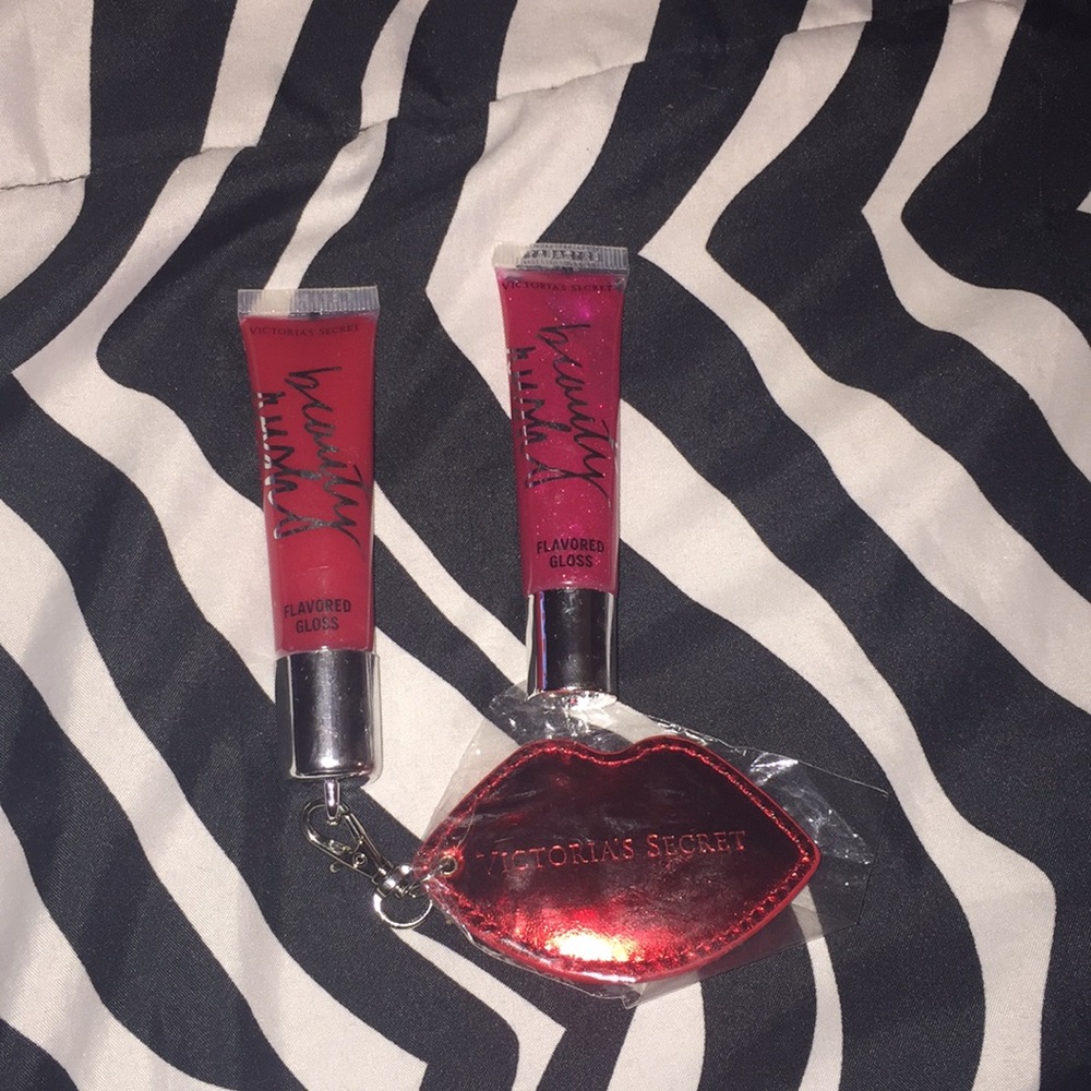 Lipgloss and keychain never used!